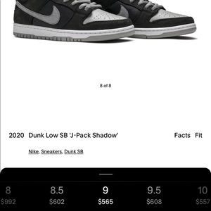 Nike dunk “shadow j pack”looking to sell and yes price IS NEGOTIABLE. talk to me